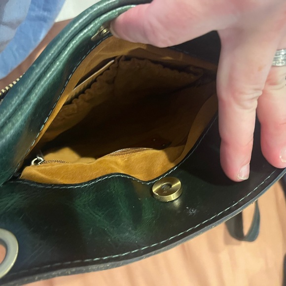 Patricia Nash -Green Leather studded mandala Crossbody Bag - Picture 6 of 10